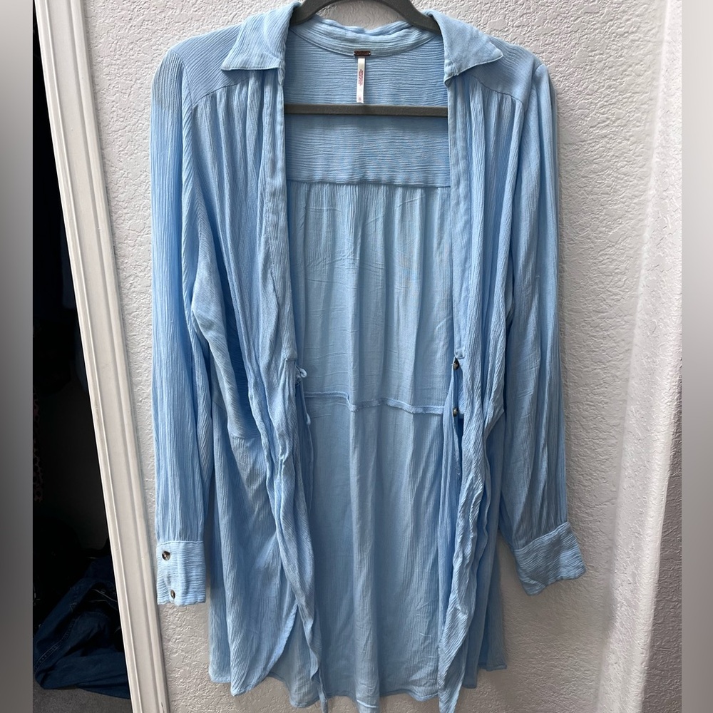 FREE PEOPLE-FP BEACH-BABY BLUE COVER UP-SIZE M